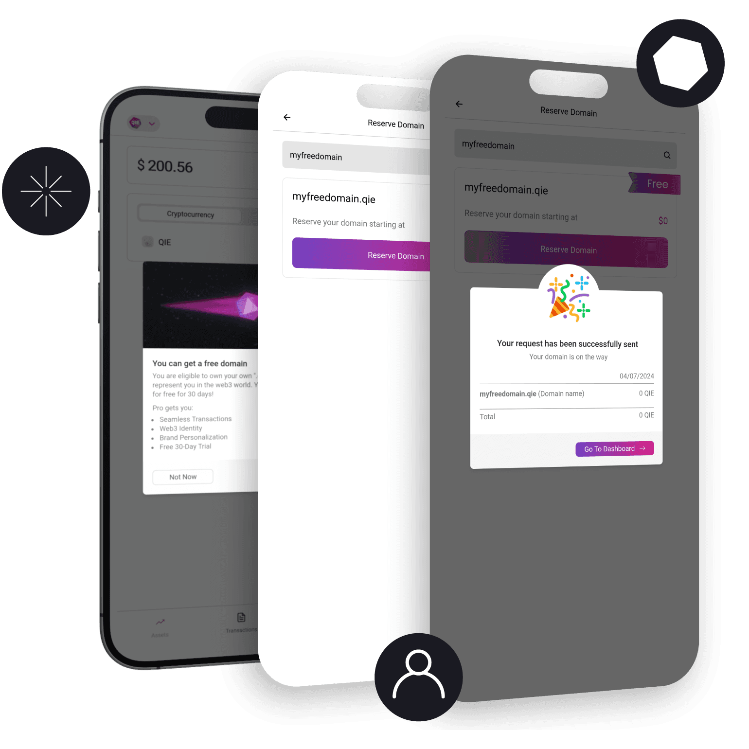 QIE Domain Purchase Interface